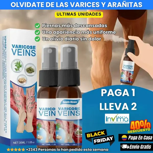 Spray Varicoce Veins® : Piernas mas sanas, Pasos mas firmes 🦵Paga 1 y Lleva 2